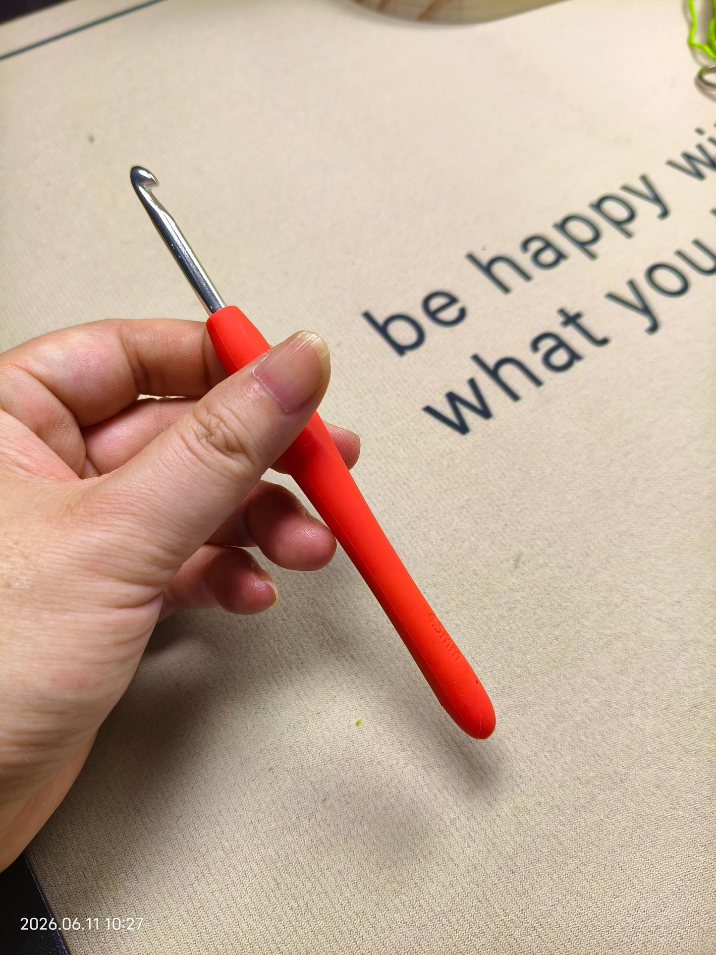 4.5mm Crochet Hook – Ergonomic Soft Grip Handle for Comfortable Crocheting