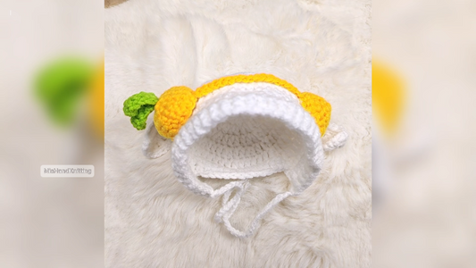 Crochet Pattern: Carrot & Bunny Hat for 10cm Doll – PDF Instant Download