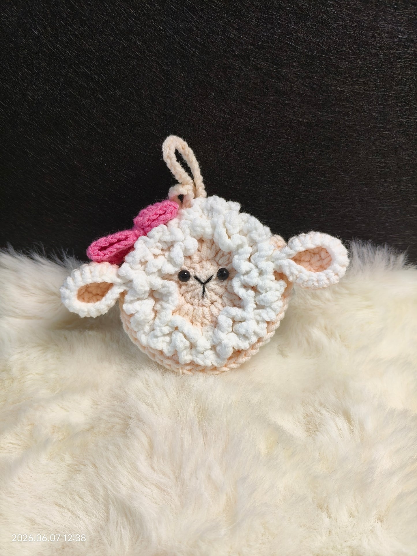 Crochet Sheep Earphone Case | Handmade AirPods Pouch with Strap for Bag or Keychain