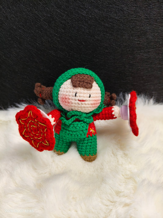 Crochet Dancing Girl Doll | Handmade Amigurumi with Movable Handkerchiefs