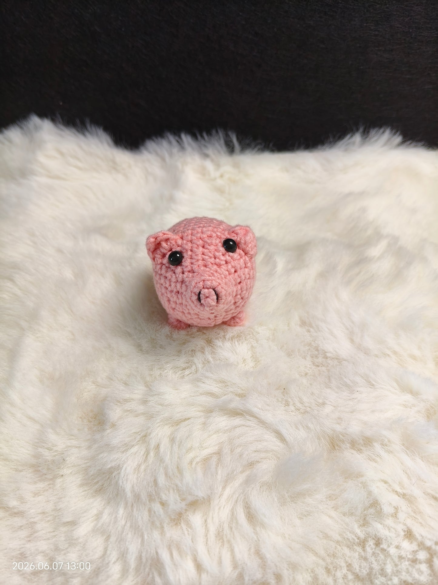 Crochet Tiny Pink Pig | Handmade Mini Amigurumi for Shelf, Desk or Small Gift