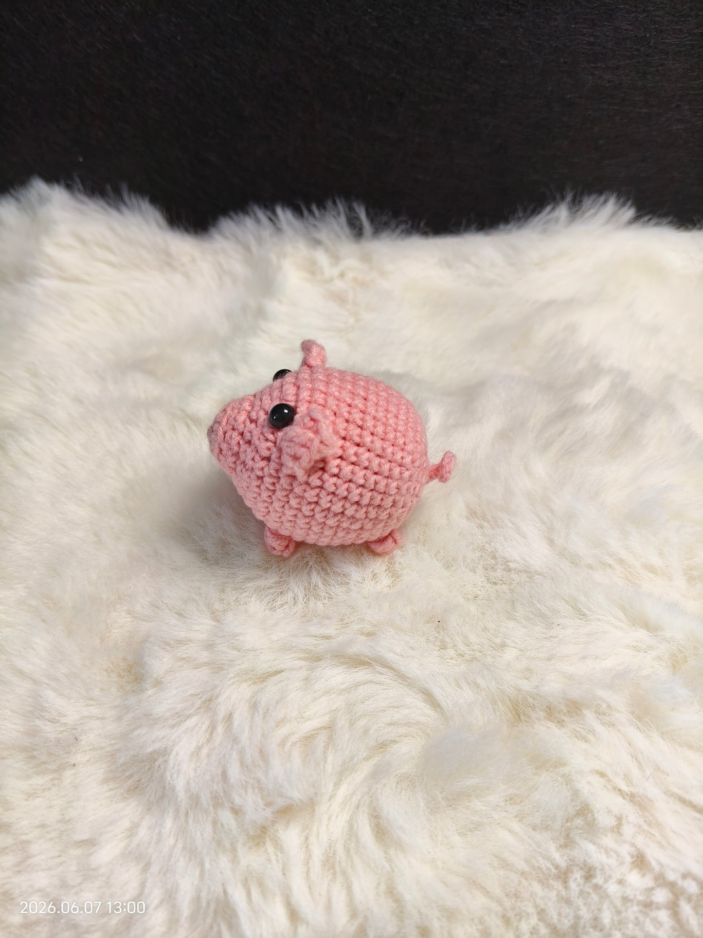 Crochet Tiny Pink Pig | Handmade Mini Amigurumi for Shelf, Desk or Small Gift