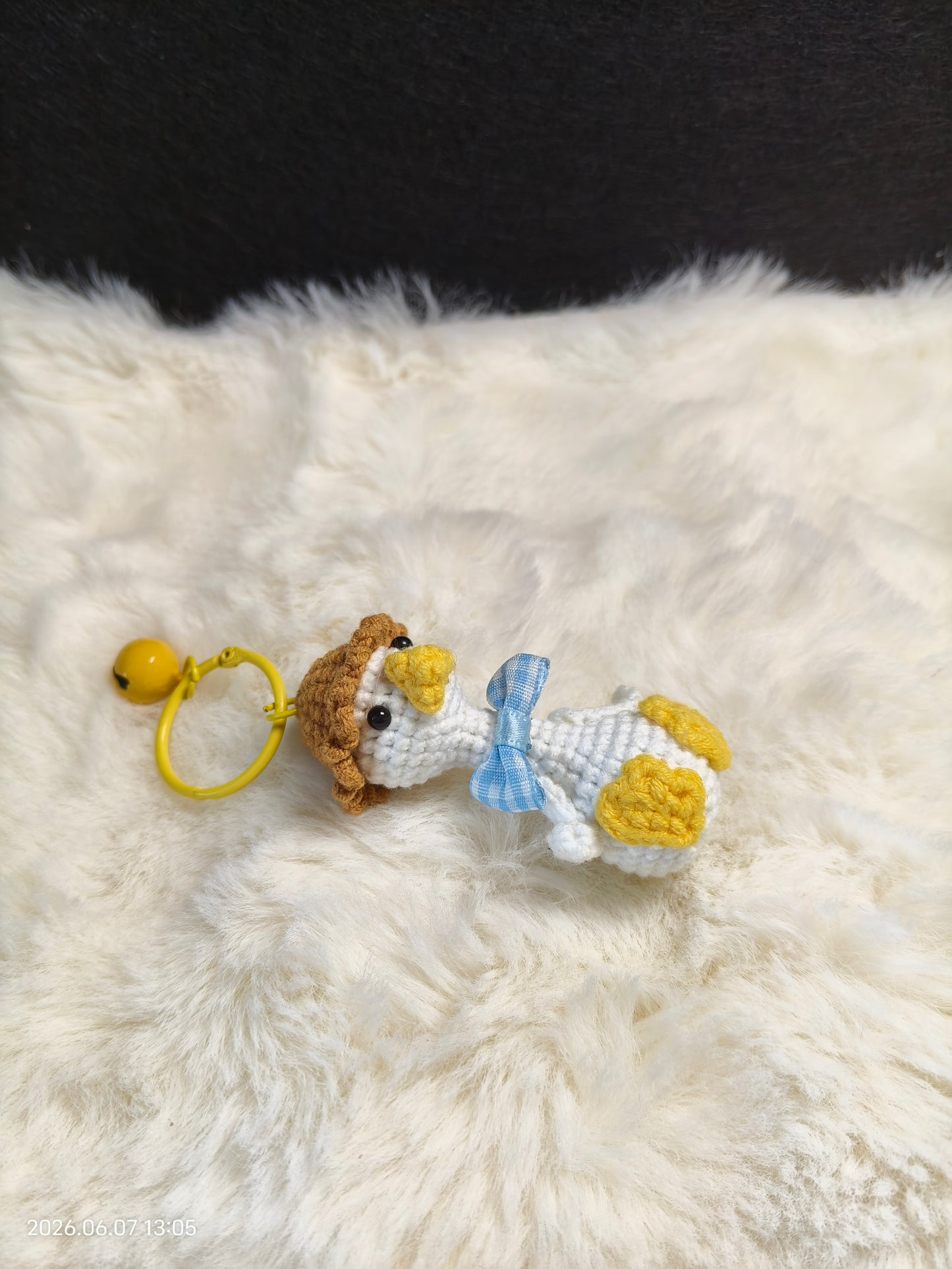 Crochet Little Duck Keychain | Handmade Small Pendant for Keys, Bag or Phone