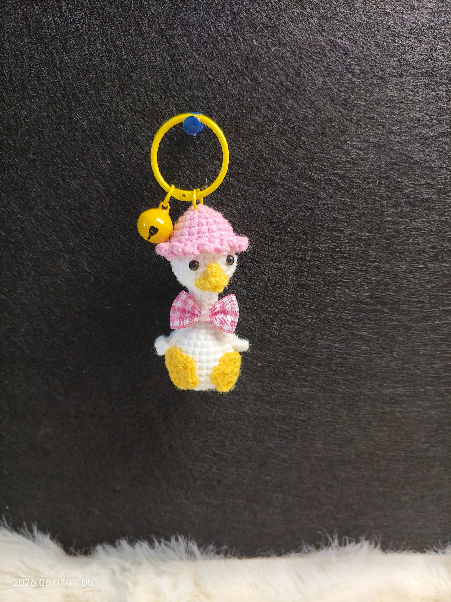Crochet Little Duck Keychain | Handmade Small Pendant for Keys, Bag or Phone
