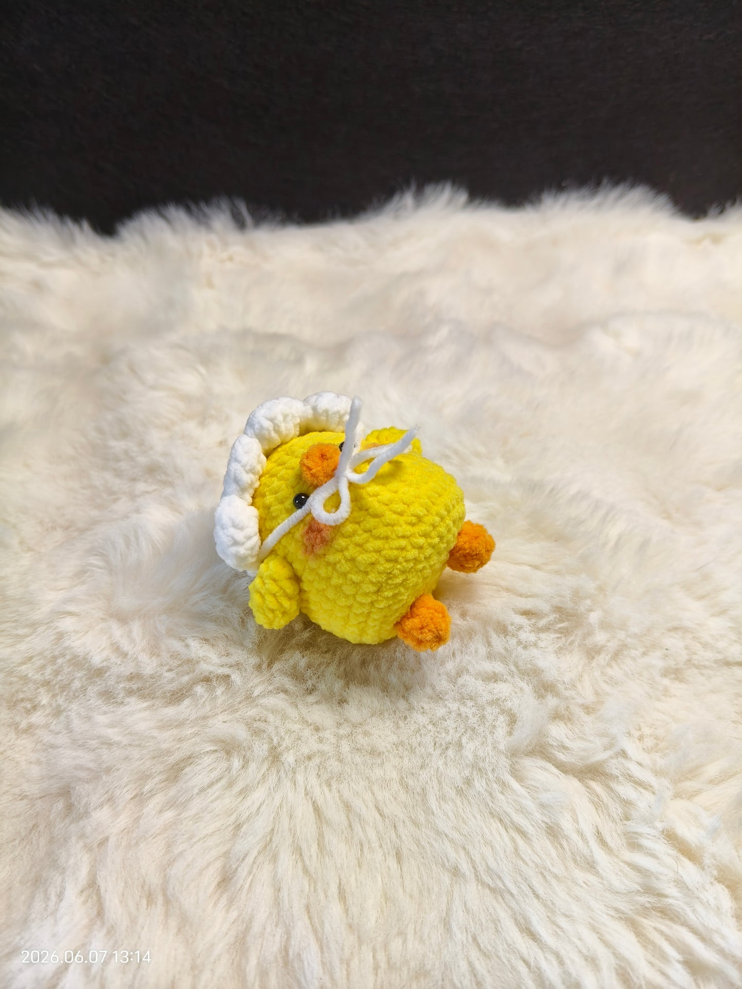 Crochet Little Duck | Handmade Small Yellow Duckling Figurine for Shelf or Desk