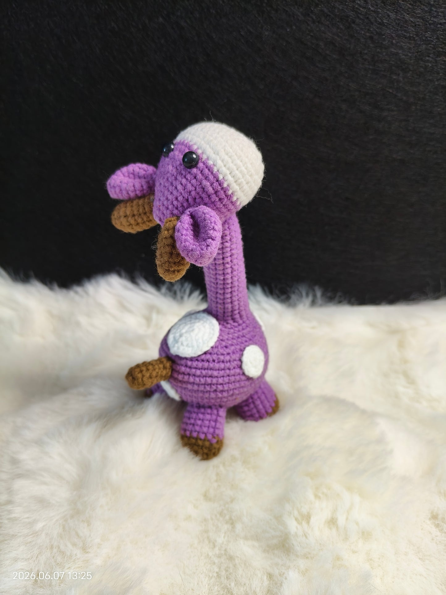 Crochet Giraffe Figurine | Handmade Tall Yellow Amigurumi for Shelf or Desk