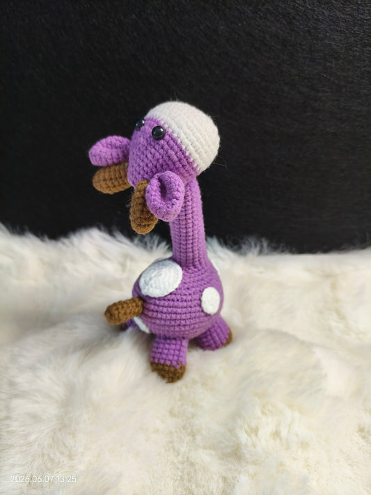 Crochet Giraffe Figurine | Handmade Tall Yellow Amigurumi for Shelf or Desk