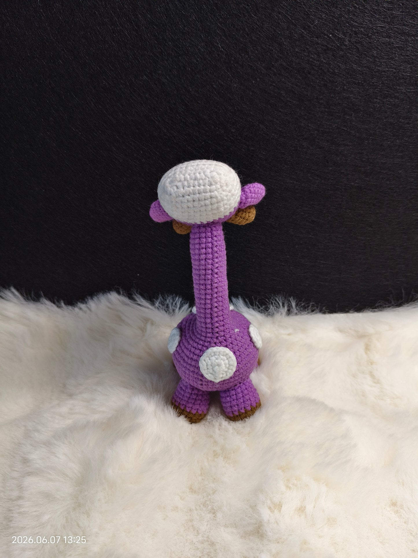 Crochet Giraffe Figurine | Handmade Tall Yellow Amigurumi for Shelf or Desk