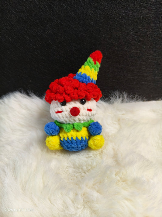 Crochet Little Joker Clown Doll | Handmade Amigurumi for Shelf or Gift
