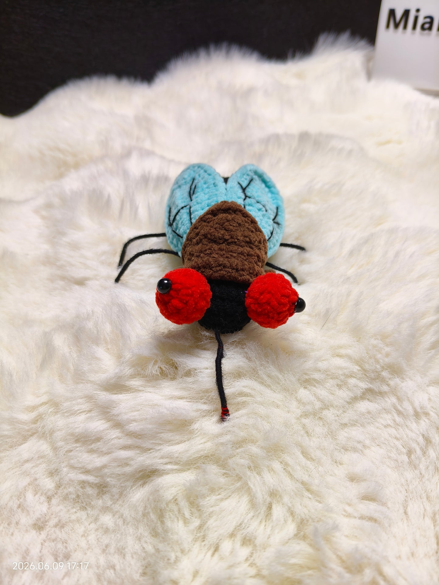 Crochet Realistic Fly with Movable Wings | Handmade Insect Amigurumi with Poseable Legs and Antennae