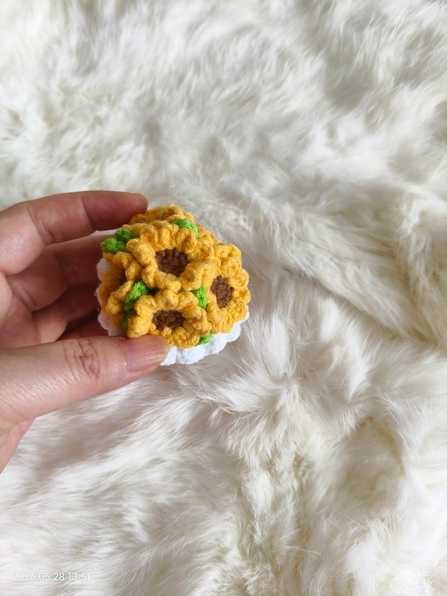 Handmade Sunflower Crochet Bouquet – Tiny Forever Gift for Home Decor