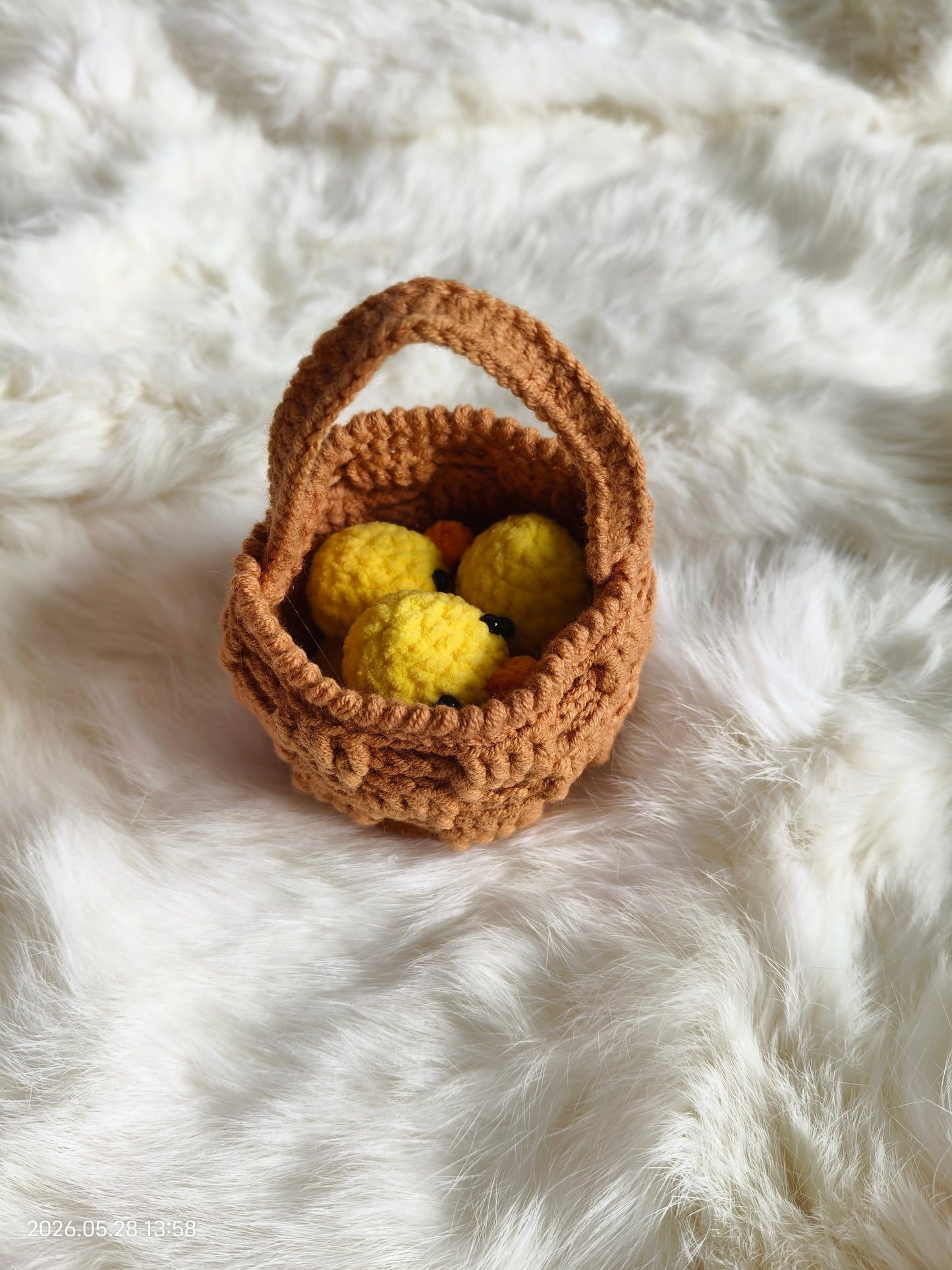Crochet Ducklings in Basket | Handmade Amigurumi Set for Easter, Baby Shower & Nursery Decor