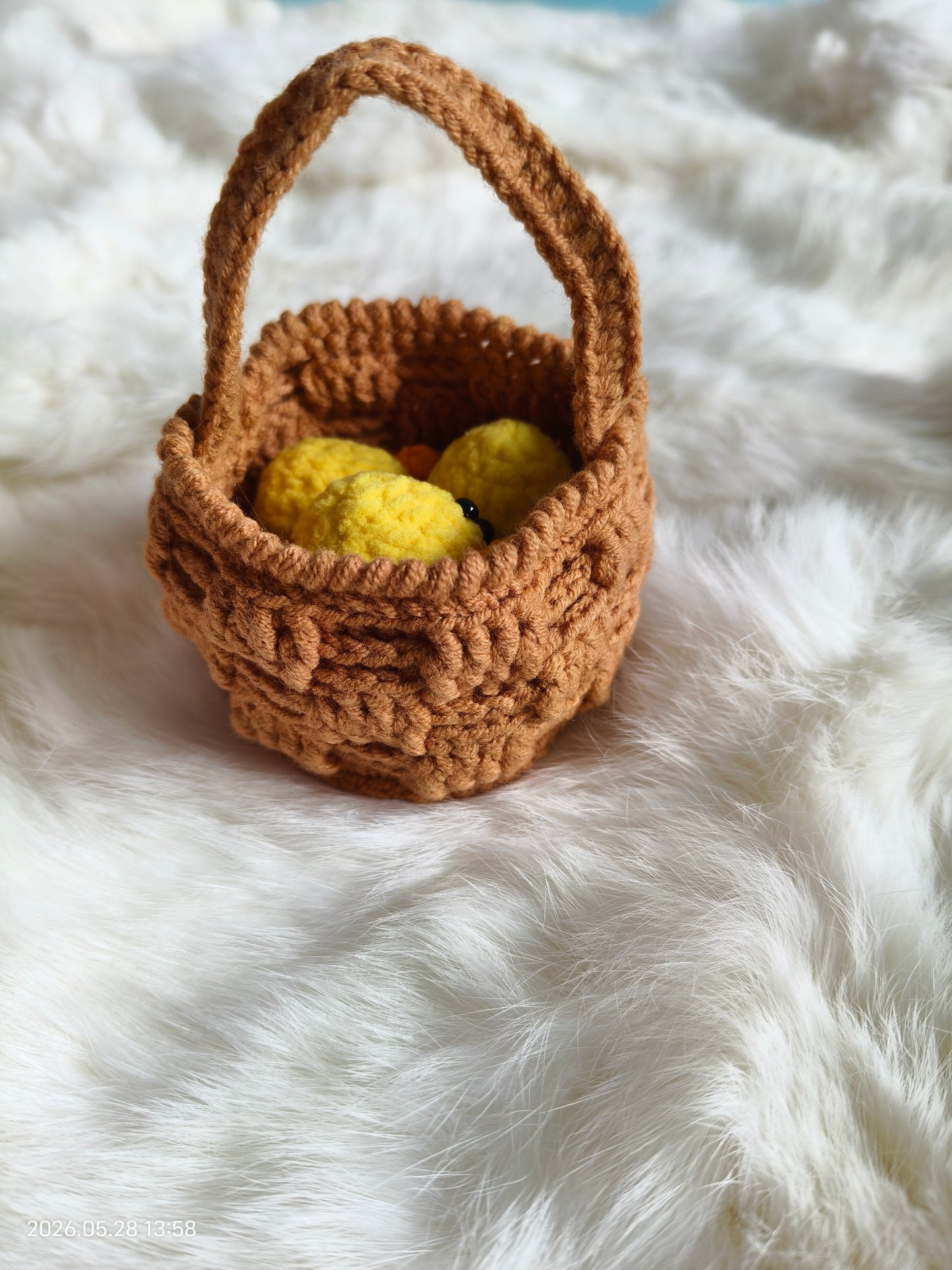 Crochet Ducklings in Basket | Handmade Amigurumi Set for Easter, Baby Shower & Nursery Decor