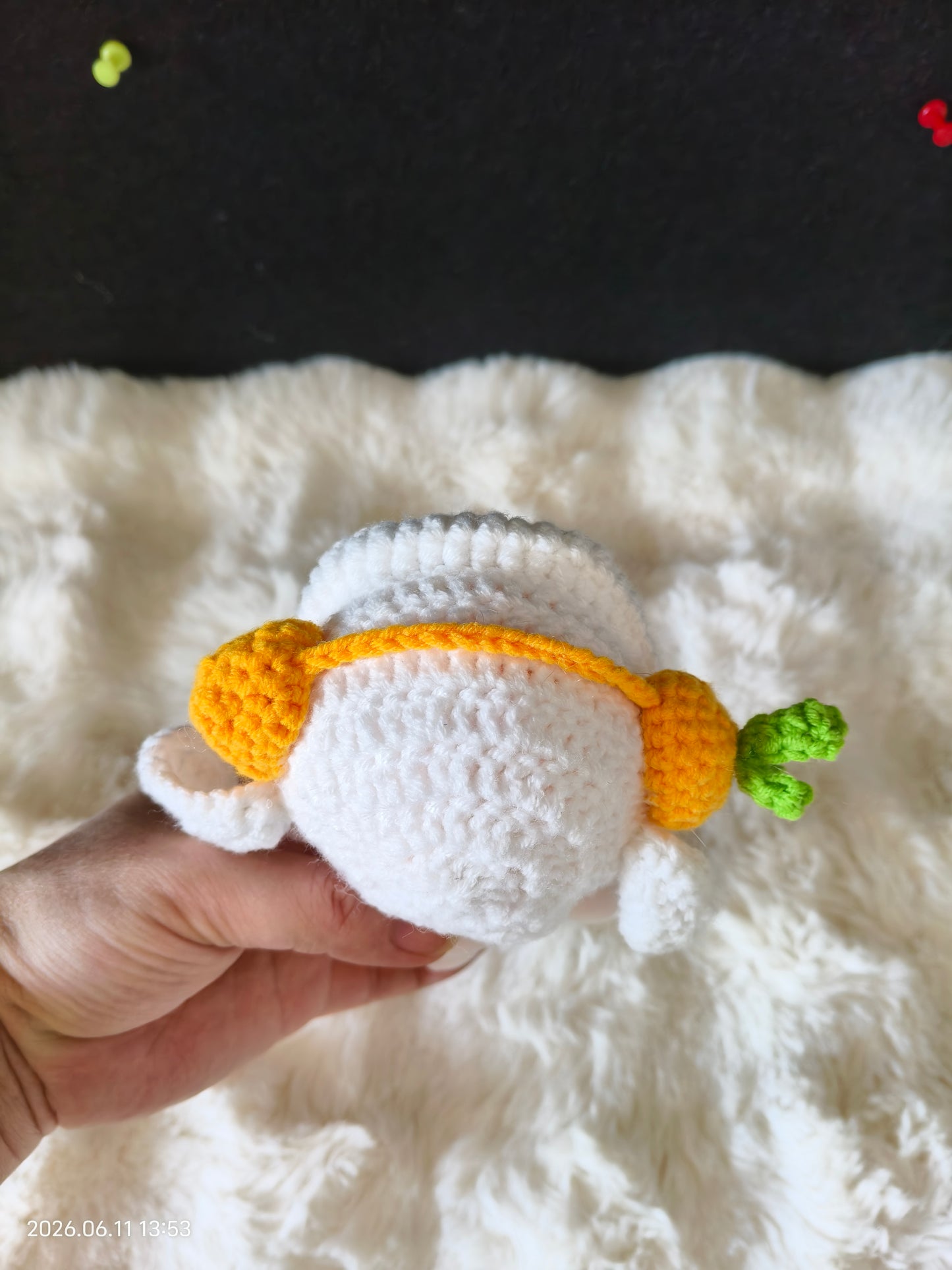 Crochet Pattern: Carrot & Bunny Hat for 10cm Doll – PDF Instant Download